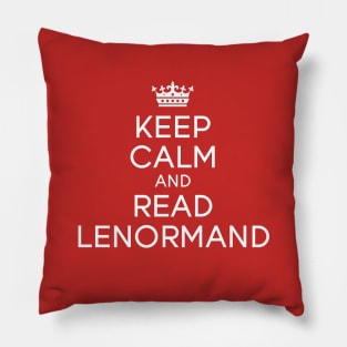 Keep Calm and Read Lenormand (white) Pillow