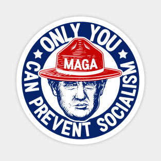 Ultra MAGA | Only You Can Prevent Socialism | We The People 1776 - 2022 | Blue Red - Darker Colors Magnet