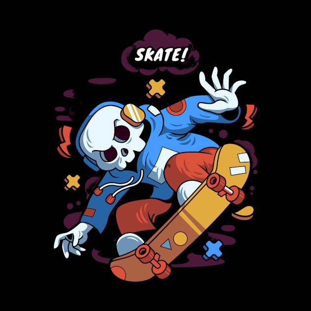 skater skull by snoddyshop