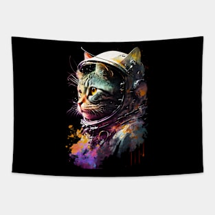 Cat in Space Painting - Astronaut Cat Tapestry