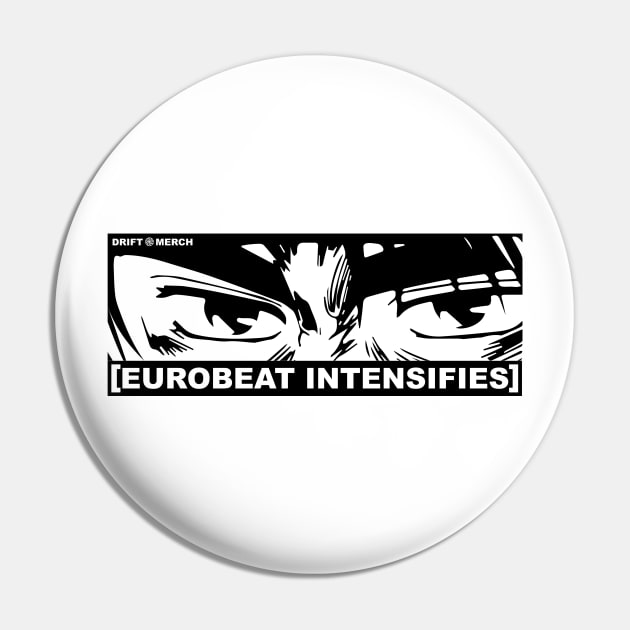 EUROBEAT INTENSIFIES Drifting Anime Manga Character Pin by driftmerch