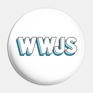 what would jesus say (blue) Pin