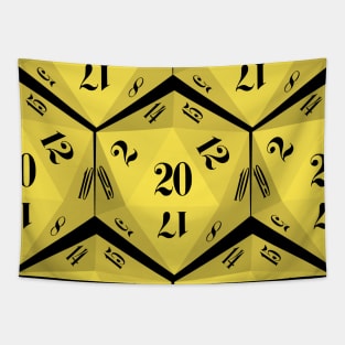 Red 20-Sided Dice Design Tapestry