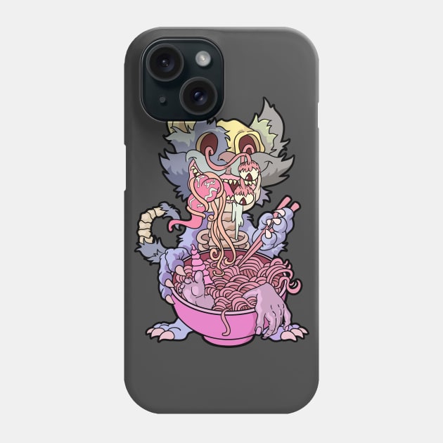 Kawaii Ramen Cat Cute Pastel Goth Creepy Kitty Noodles Phone Case by Blink_Imprints10