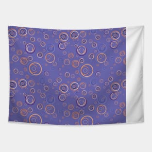 Purple Background with Circles Pattern Tapestry