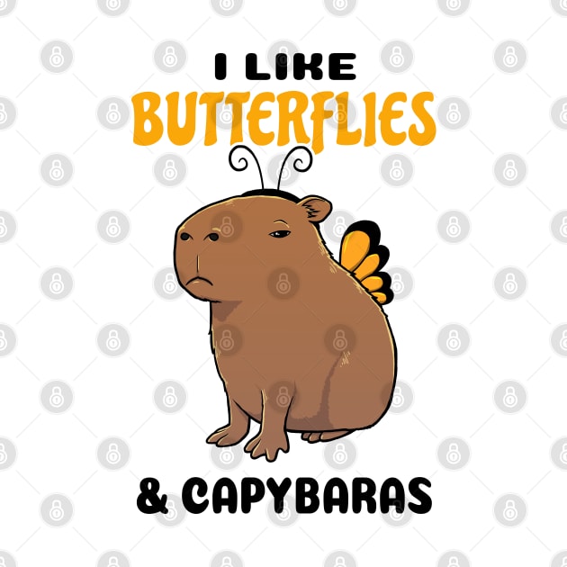 I Like Butterflies and Capybaras by capydays