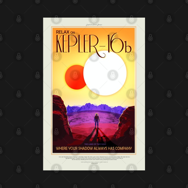 Kepler 16b, Travel Poster by BokeeLee