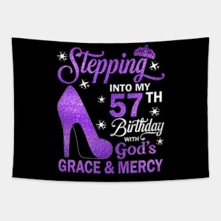 Stepping Into My 57th Birthday With God's Grace & Mercy Bday Tapestry