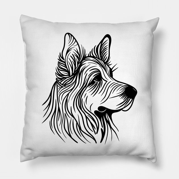 German shepherd head Pillow by Znikoma