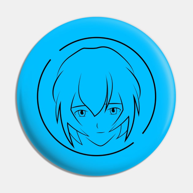 Rei Ayanami's Face - 08A Pin by SanTees