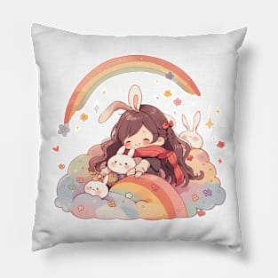 girl and boy Pillow