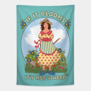 Flower Garden Country Woman Tapestry