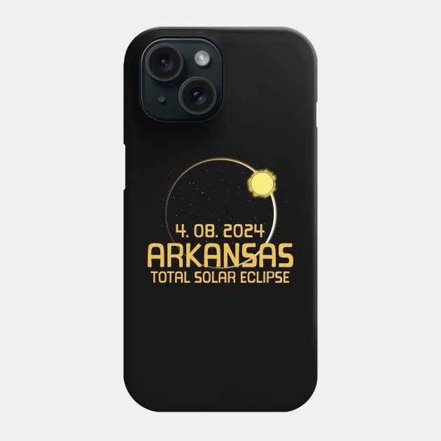 Total Solar Eclipse 2024 ARKANSAS Phone Case by CREATIVITY88