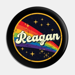 Reagan // Rainbow In Space Vintage Grunge-Style Pin