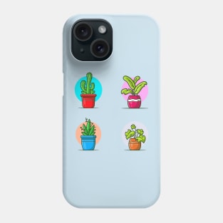 Plant Collection Set Cartoon Phone Case