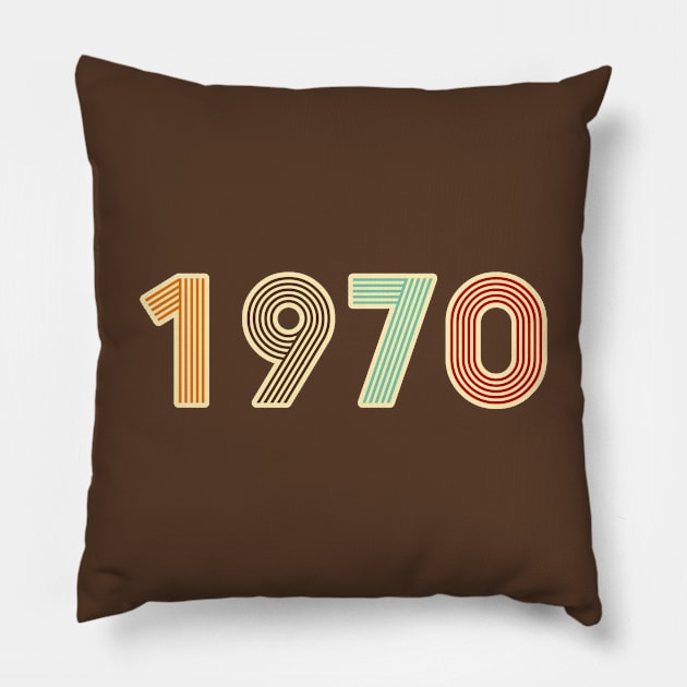 Year 1970 - Born in the Seventies Pillow by Belcordi