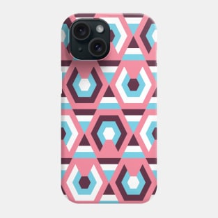 Hexagon Geometric Abstract Modern Retro Pattern Phone Case