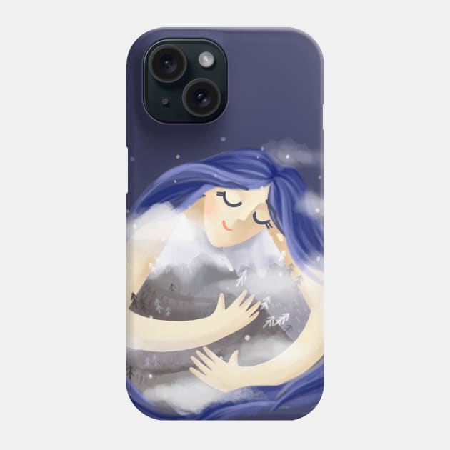 Mountain hugs Phone Case by kattymur