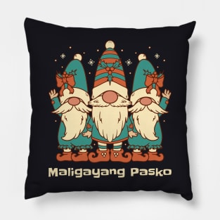 Merry Christmas in Tagalog Pillow