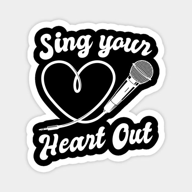 Sing Your Heart Out I Korean Karaoke Microfon Karaoke Singer Magnet by bigD