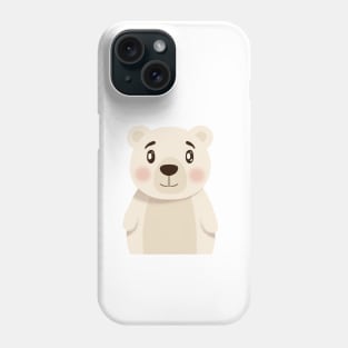 Baby White Bear Illustration Phone Case