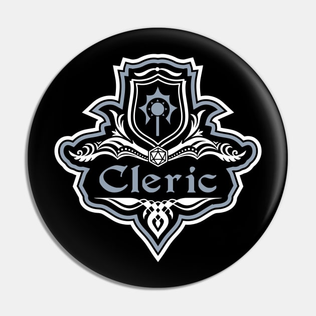 D&D Cleric Class Crest Pin by Sunburst