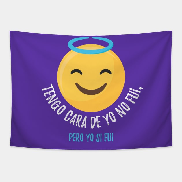 Tengo Cara de yo no fui, Pero yo si fui - cute angel emoji design Tapestry by verde