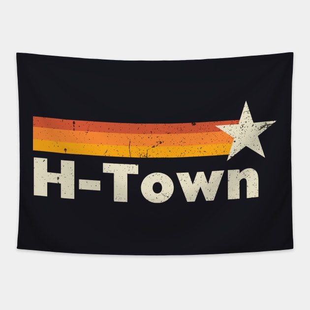 Retro H-Town Tapestry by Phoebe Bird Designs