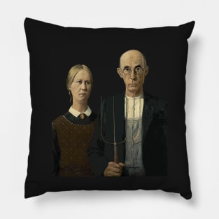 American Gothic Grunge Pillow