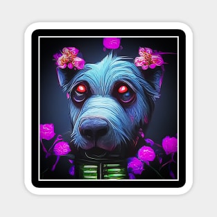 cute cyber punk dog Magnet