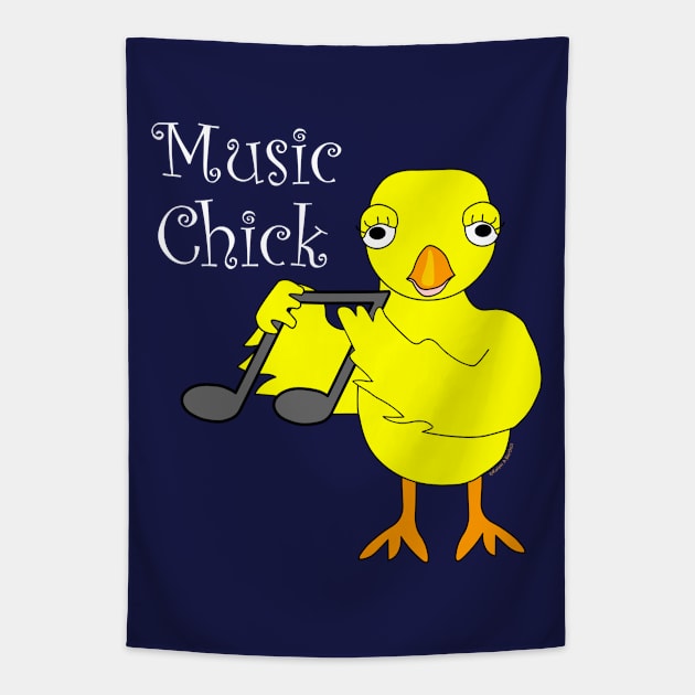 Music Chick Text Tapestry by Barthol Graphics