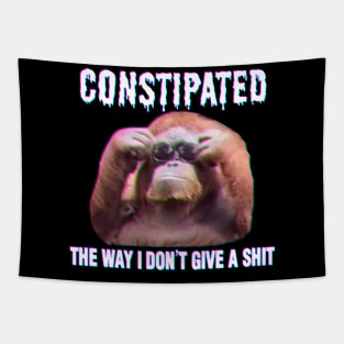 CONSTIPATED Orangutan with Sunglasses Tapestry