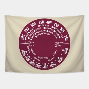 Radio Wave Tuner Dial Design Tapestry