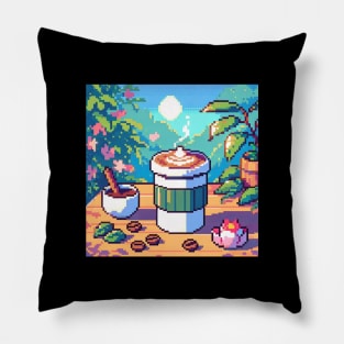 Coffee Brunch Cafe Vintage Since Established Retro Pillow