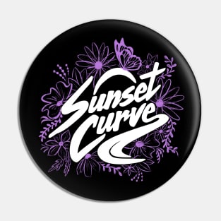 Sunset Curve - Purple Florals Pin