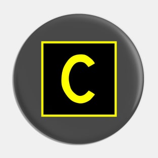 C - Charlie - FAA taxiway sign, phonetic alphabet Pin