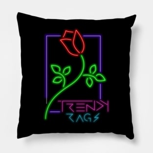 Neon Rose Pillow