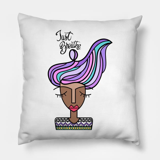 Just Breathe Pillow by ASPAINTINGS