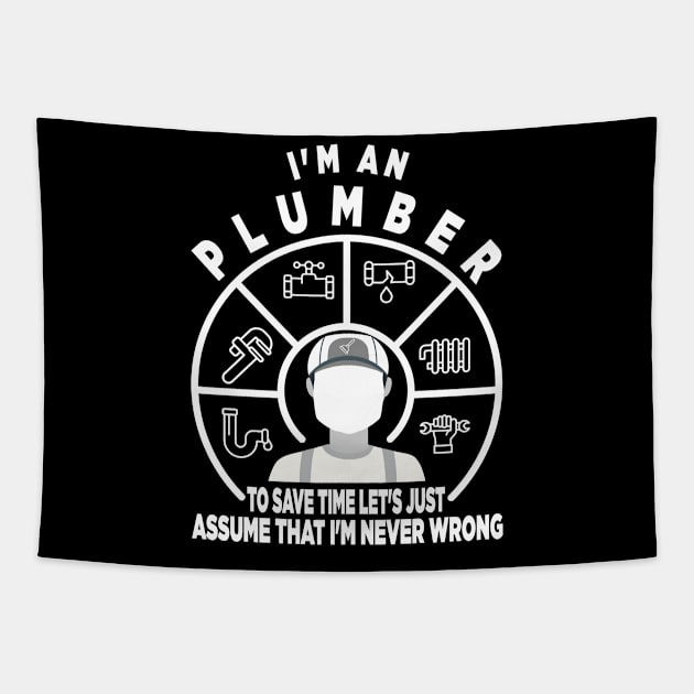 Plumber Plumber Profession Gas Water Plumber Tapestry by Monstershirts