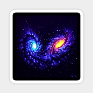 Galaxies colliding Magnet