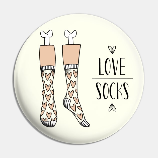 Love Socks Pin by freshinkstain