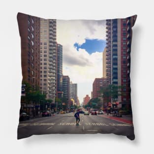 Murray Hill Street Pedestrian Traffic Buildings Manhattan New York City Pillow