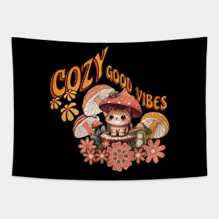 Cozy Good Vibes Cottagecore Tapestry