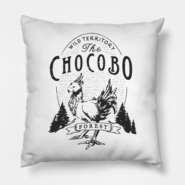 Chocobo Forest - Vintage Pillow by DesignedbyWizards