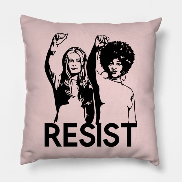 Gloria Steinem and Angela Davis Resist Pillow by Left Of Center