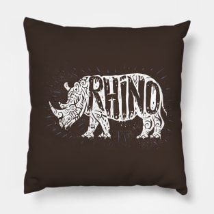 Rhino - White Pillow