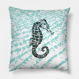 seahorse print Pillow