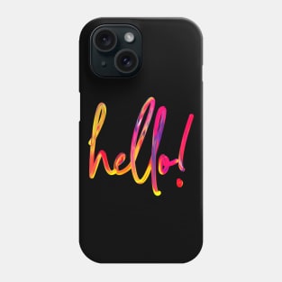 Hello - brushed rainbow version Phone Case