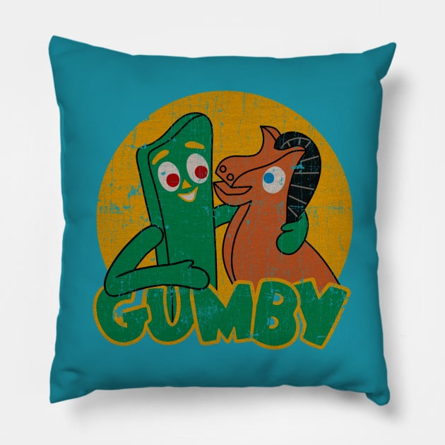 Vintage Gumby Pillow by OniSide