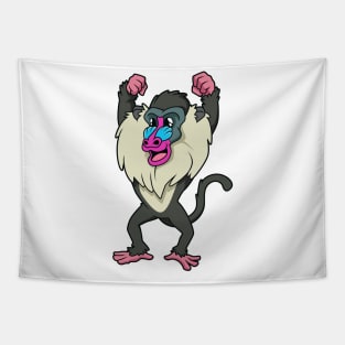 Kawaii Mandrill Tapestry